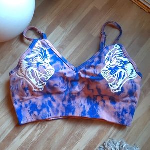 DUAL WOLF SEAMLESS EVERSON SPORTS BRA IN PALE MOONLIGHT MARBLE